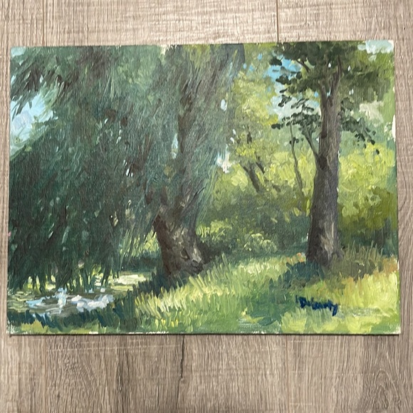 “Willows by the Pond” painting by M. Stephen Doherty. Oil on wood. Beautiful! - Picture 10 of 13